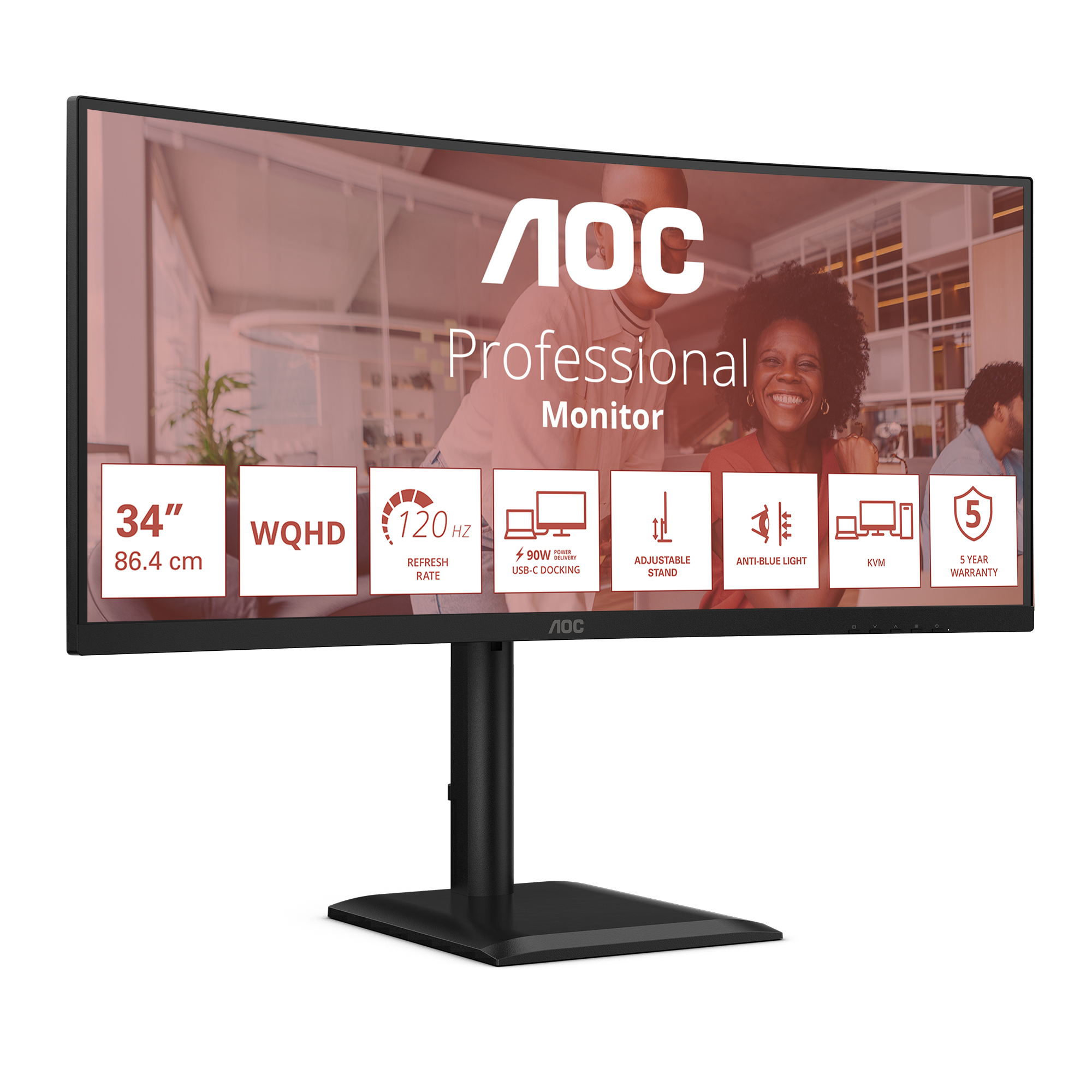 AOC E4 CU34E4CV computer monitor – image 3