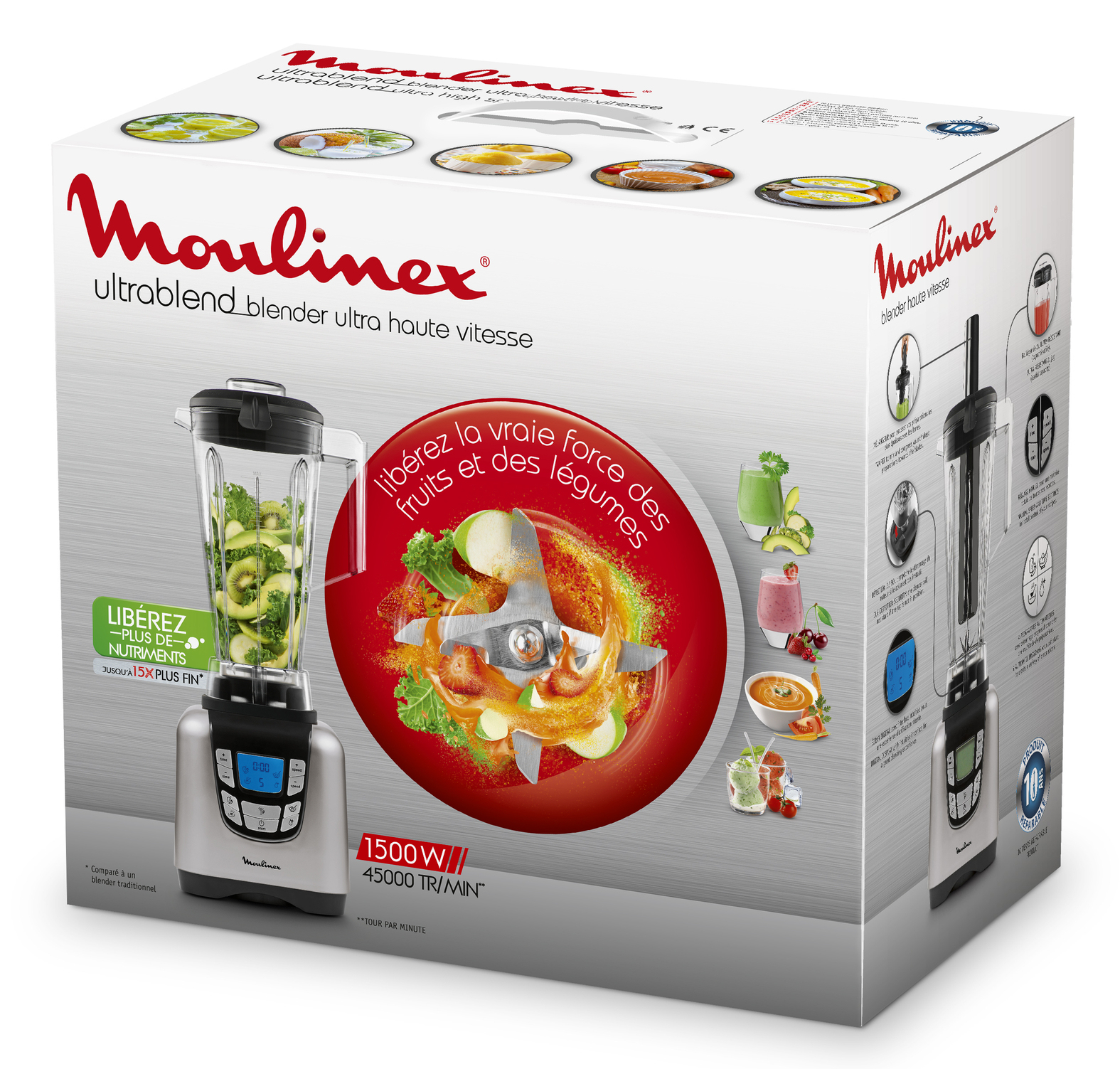 Moulinex LM935 2 L Tabletop blender 1500 W Black, Grey – image 6