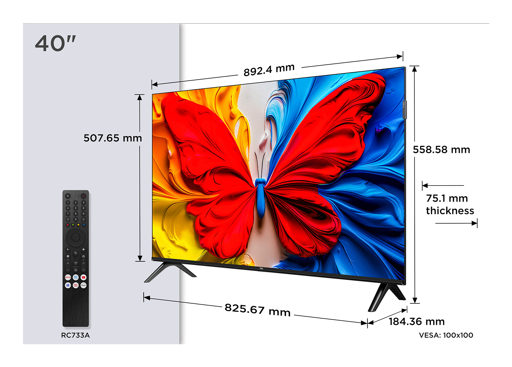 TV LED 40 TCL 40S5K QLED Full HD Android TV — photo 3