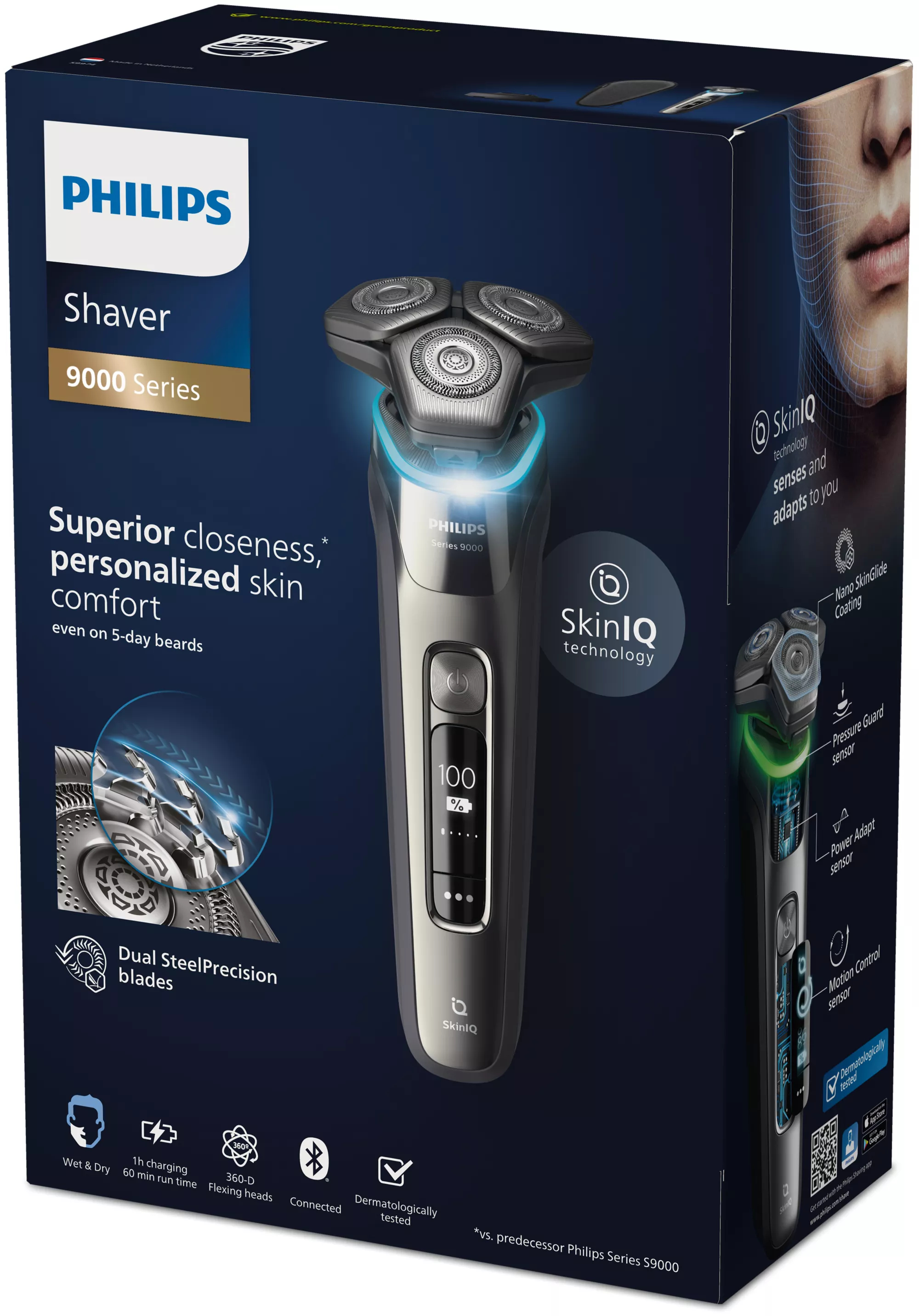 Philips SHAVER Series 9000 S9974/35 Wet & Dry electric shaver with SkinIQ – image 2