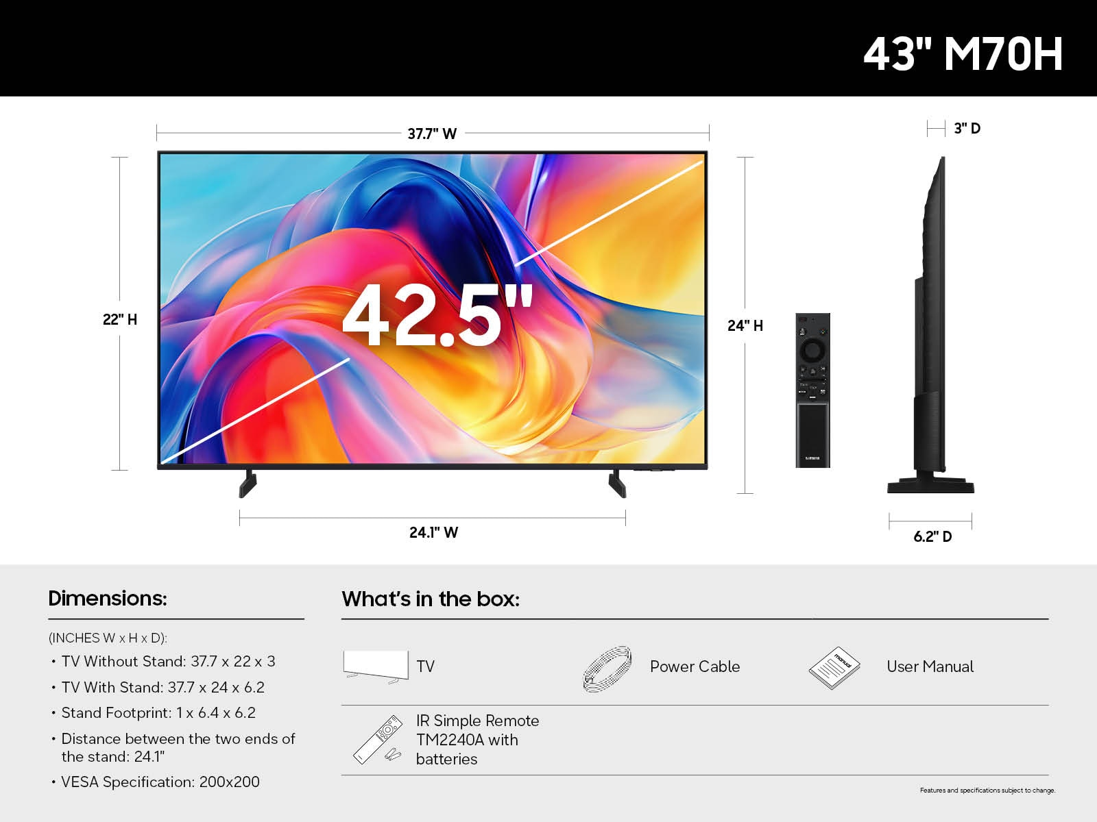 Samsung UN43M70HAFXZA TV – image 5