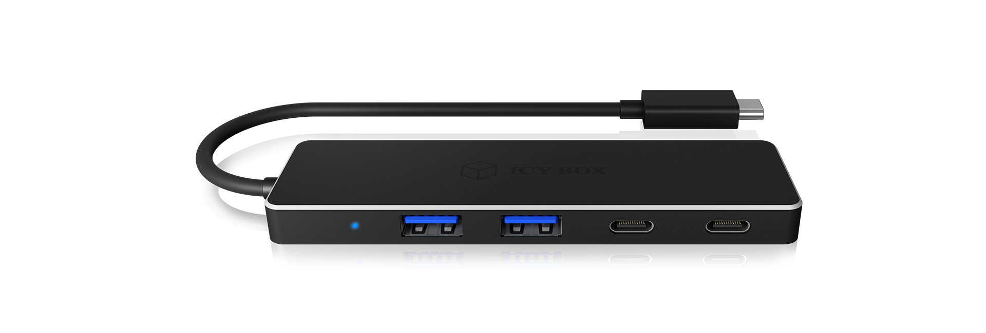 ICY BOX IB-HUB1414-C3 USB 3.2 Gen 1 (3.1 Gen 1) Type-C 5000 Mbit/s Black – image 3