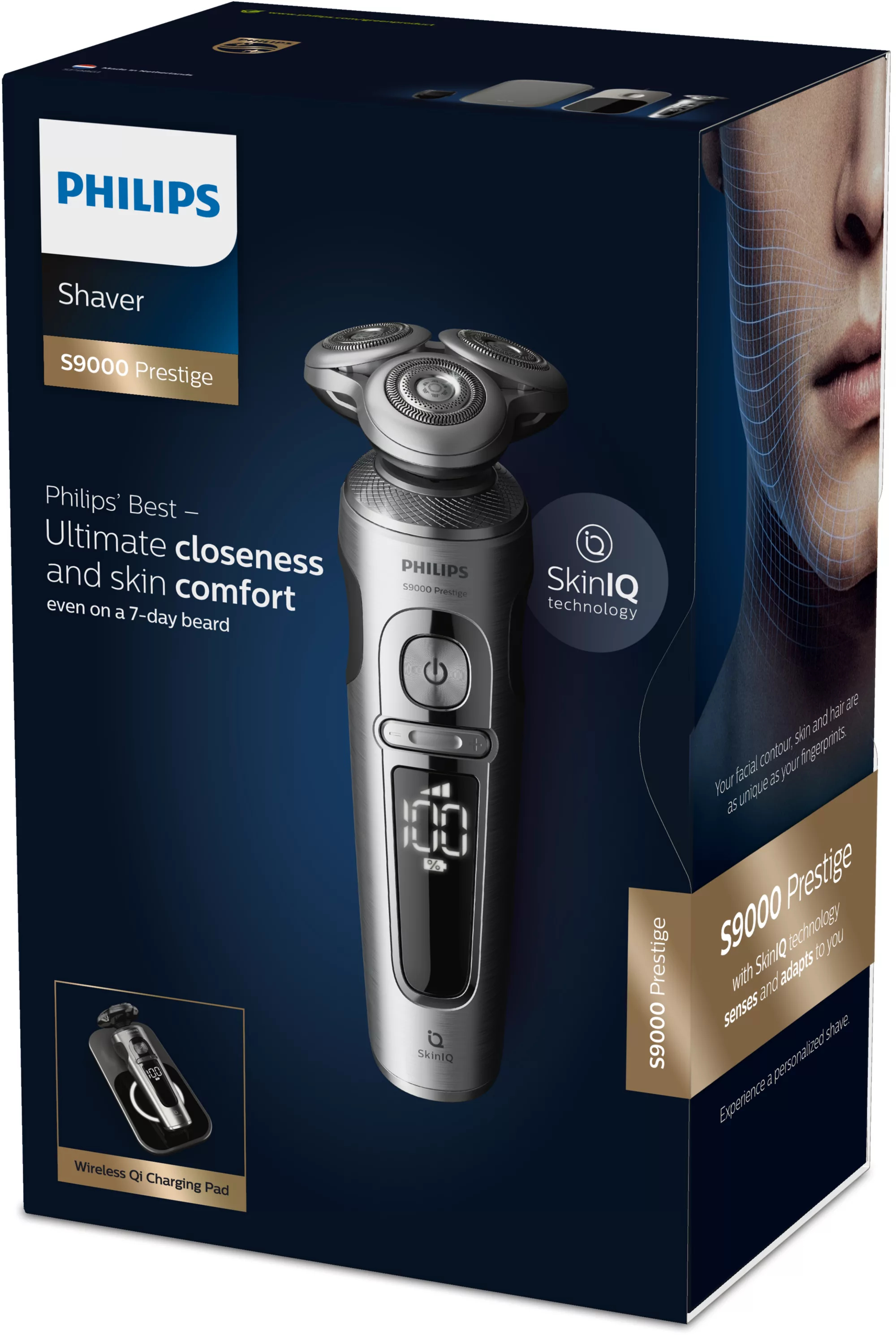 Philips Shaver S9000 Prestige SP9861/16R1 men's shaver Rotation shaver Black, Silver – image 2