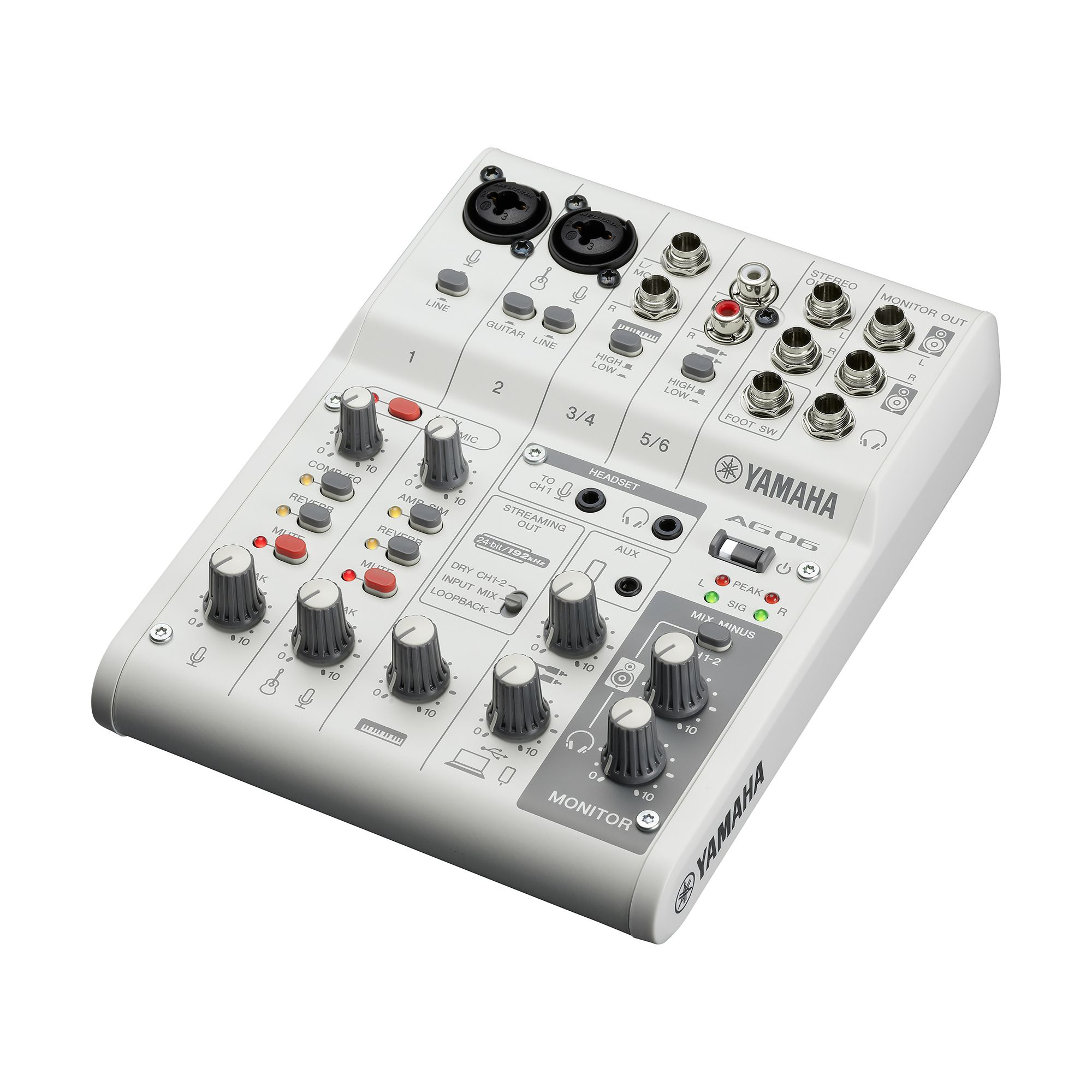 Yamaha AG06MK2W audio mixer 6 channels White – image 1