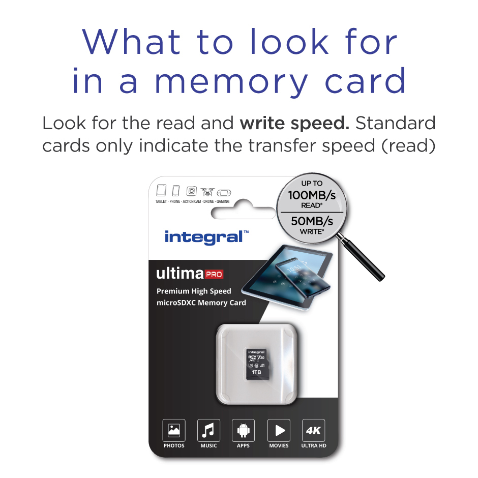 Integral 1TB MICRO SDXC UHS-1 U3 CL10 V30 A1 UP TO 100MBS READ 50MBS WRITE – image 4