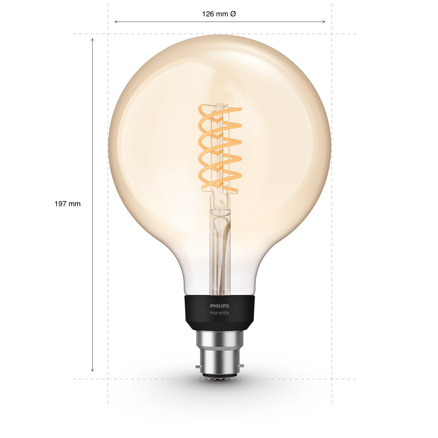 Philips by Signify Philips 1-pack G125 B22 Filament Globe – image 2