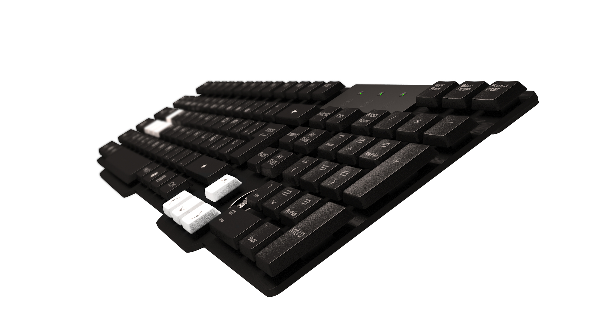 Mars Gaming MKHA0 keyboard USB Black, White – image 5