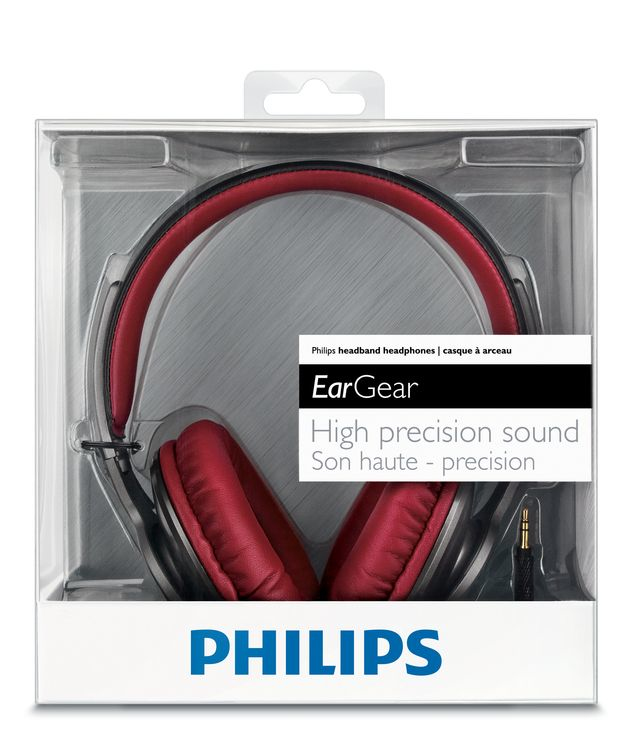 Philips SHL5800/28 headphones/headset Wired Head-band Black, Red – image 2