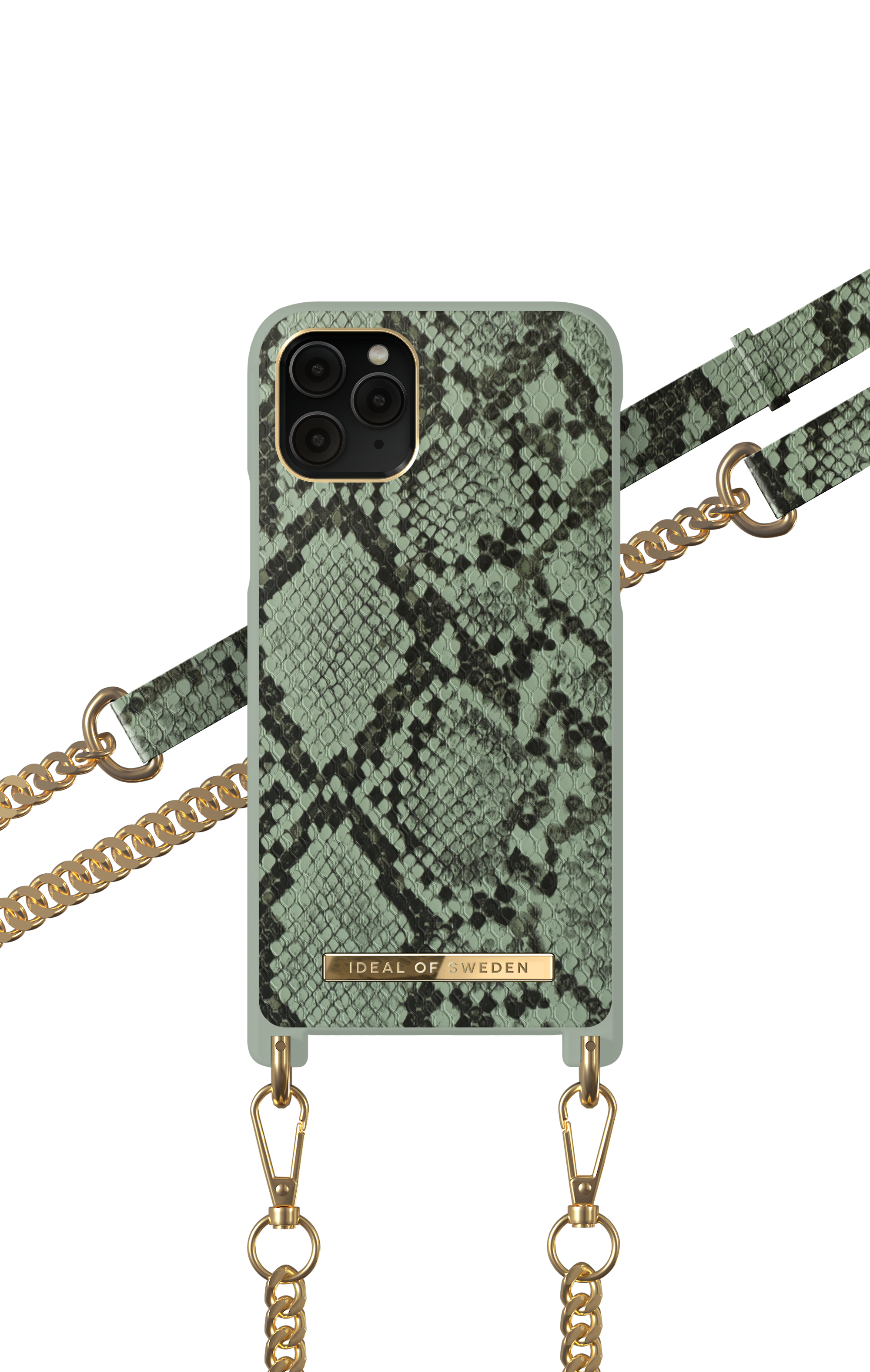 iDeal of Sweden Necklace Case iPhone 11P/XS/X Khaki Python – image 4