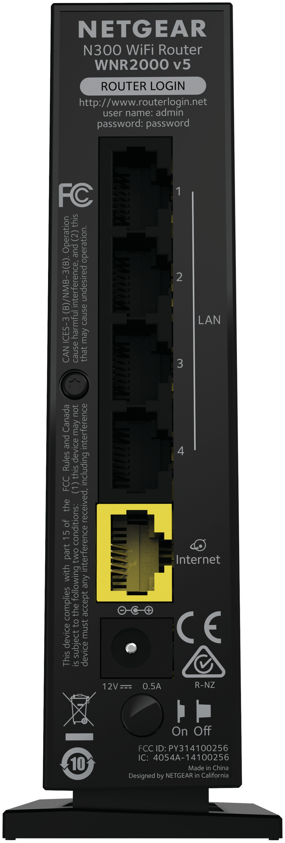 NETGEAR WNR2000-200PES wireless router Fast Ethernet Single-band (2.4 GHz) Black – image 2