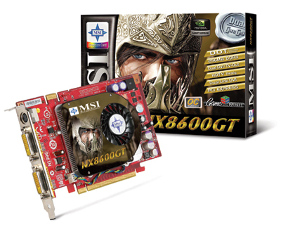 MSI NX8600GT-T2D256E-OC graphics card GeForce 8600 GT GDDR3 – image 3
