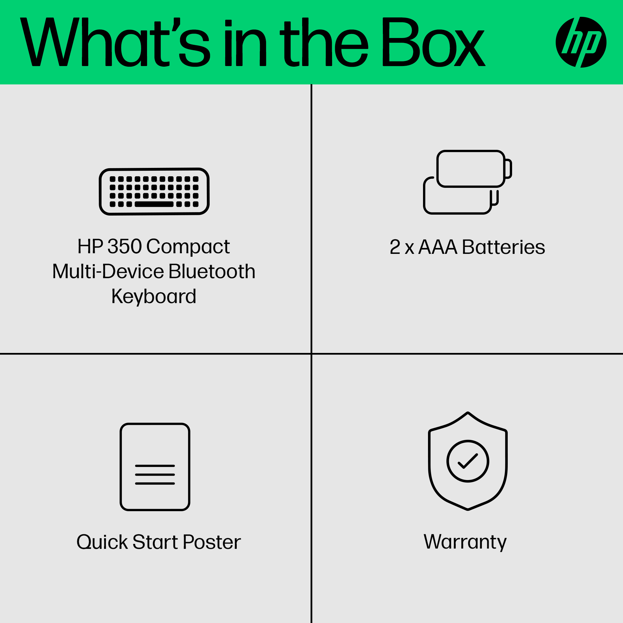 HP 350 WHT Compact Multi-Device Keyboard – image 5