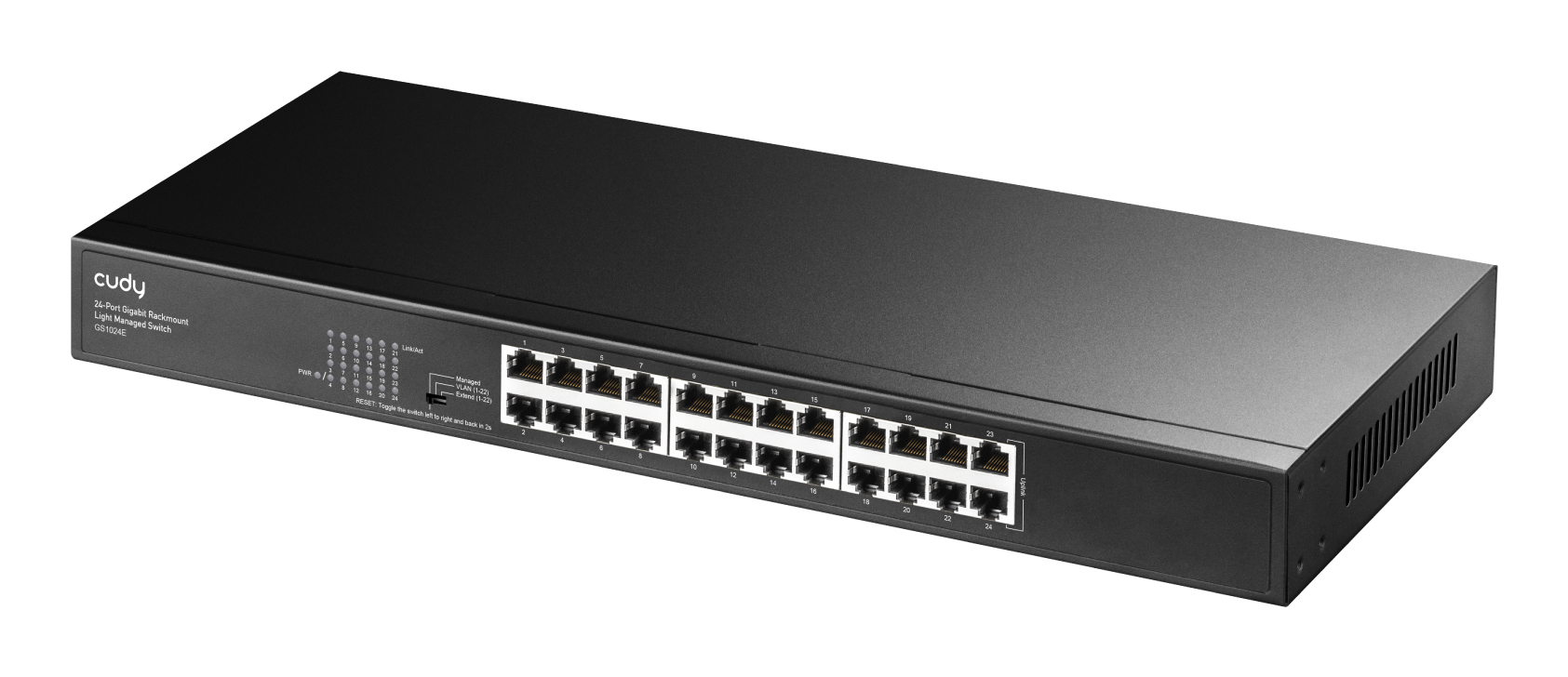 Cudy GS1024E network switch Managed Gigabit Ethernet (10/100/1000) Black – image 2