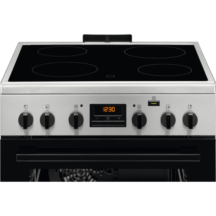 Electrolux LKR664100X cooker Freestanding cooker Electric Ceramic hob Silver – image 2