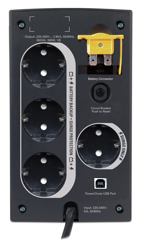 APC BX650CI-GR uninterruptible power supply (UPS) 0.65 kVA