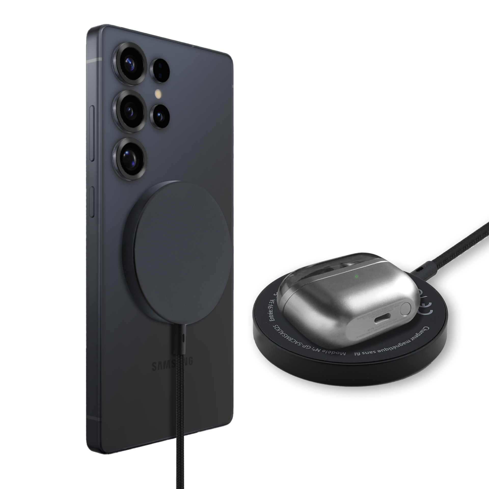 Samsung GP-SACBMSALK25 mobile device charger Headset, Smartphone Black USB Wireless charging Fast charging Indoor – image 2