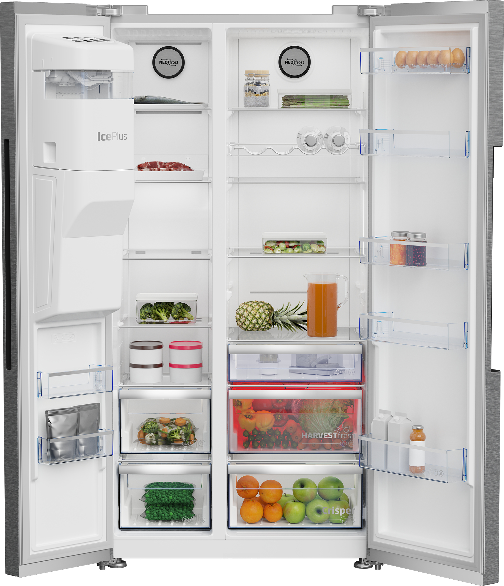 Beko GN162341XBN side-by-side refrigerator Freestanding – image 4