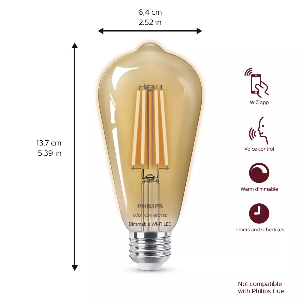 Philips by Signify Philips 046677555566 smart lighting Smart bulb Wi-Fi/Bluetooth – image 3