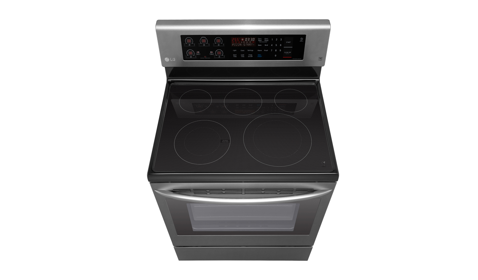 LG LRE3193BD cooker Freestanding cooker Electric Zone induction hob Black, Stainless steel – image 6