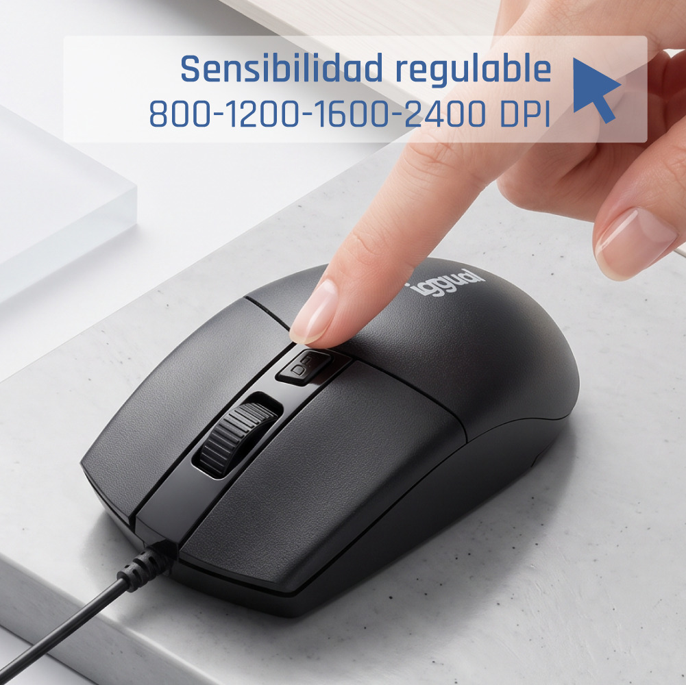 iggual COM-BUSINESS2-2400DPI mouse Home Ambidextrous USB Type-A Optical – image 3