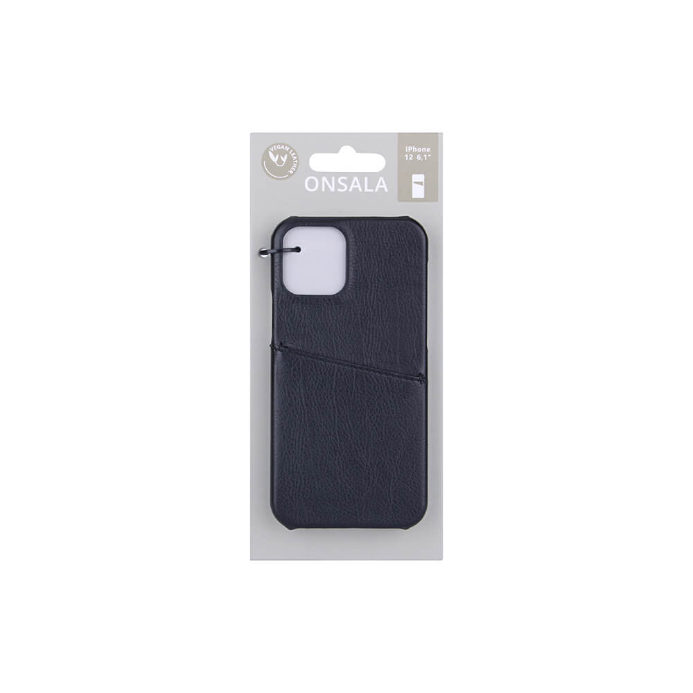 Onsala Mobile Cover Black with Cardpocket iPhone 12 – image 2