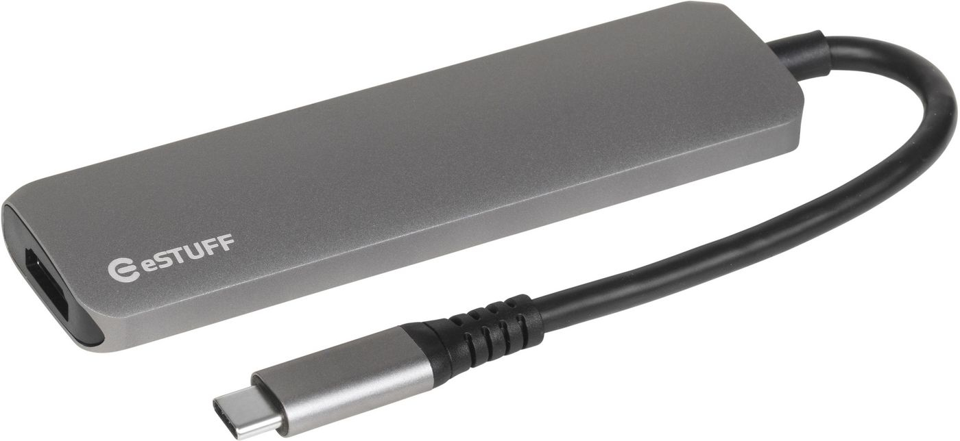 eSTUFF USB-C HDMI Hub Grey – image 2