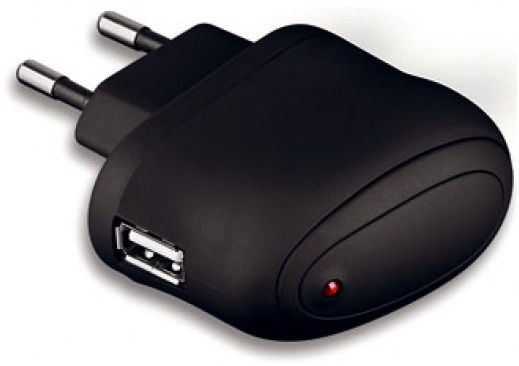 Techly Transformer from Italian Network to USB 1 A Black IPW-USB-1A – image 1