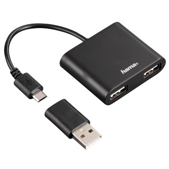 Hama 00054140 interface hub USB 2.0 Micro-B 480 Mbit/s Black
