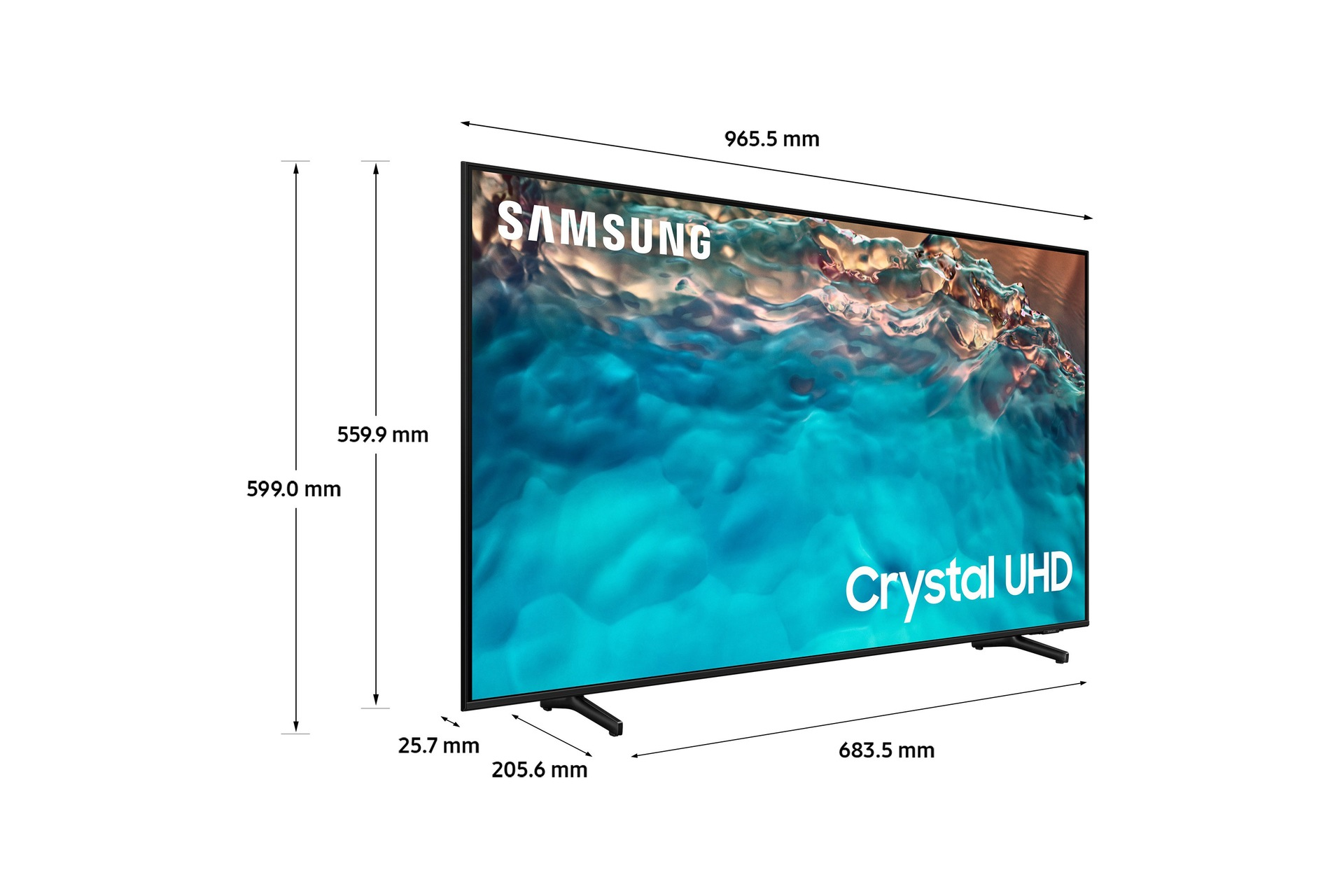Samsung 43" BU8070 Crystal UHD 4K HDR Smart TV (2022) – image 2