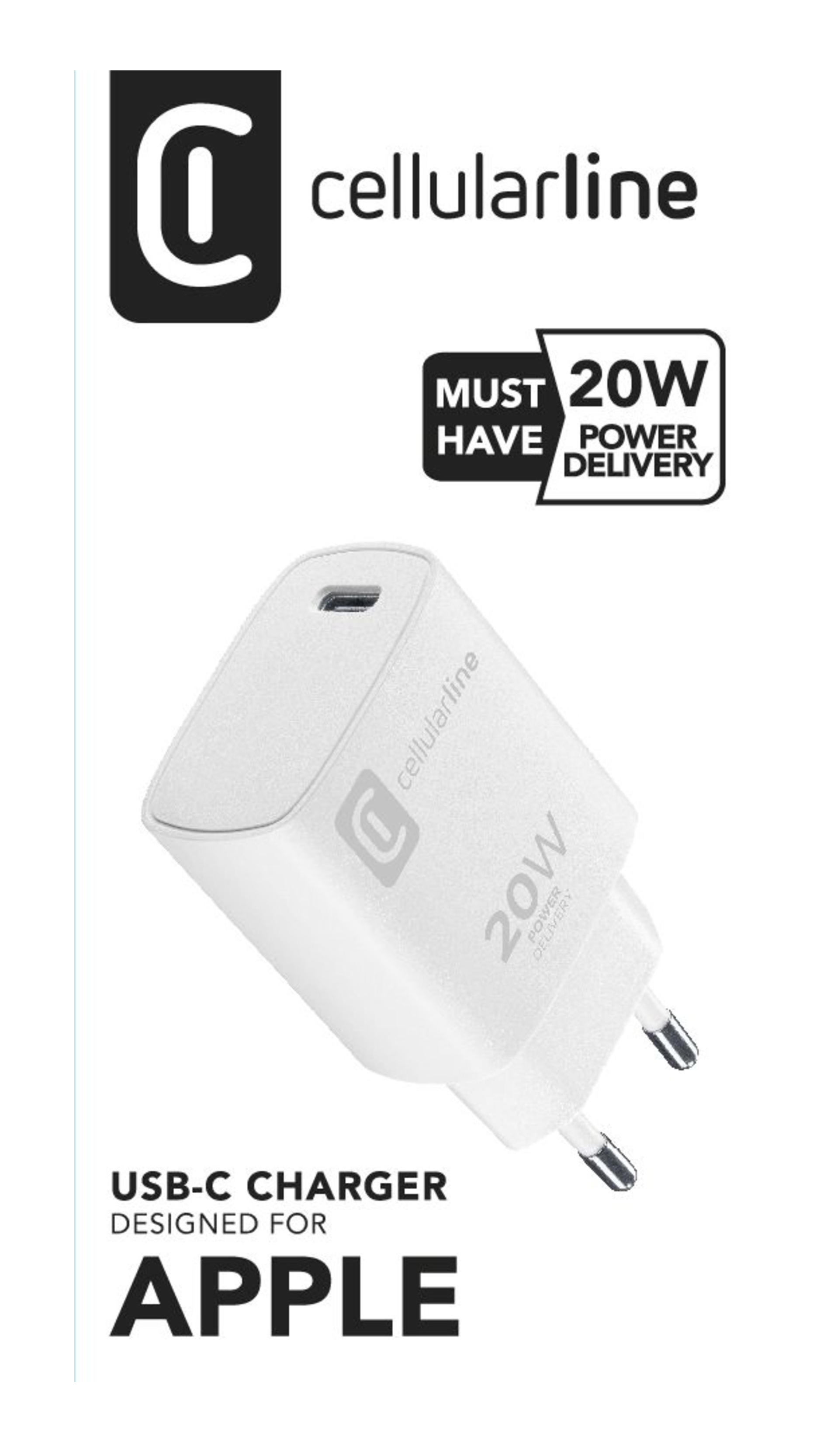 APPLE MAINS CHARGER 20W SMALL WHITE USB-C 20W Netzladegerät im Micropack