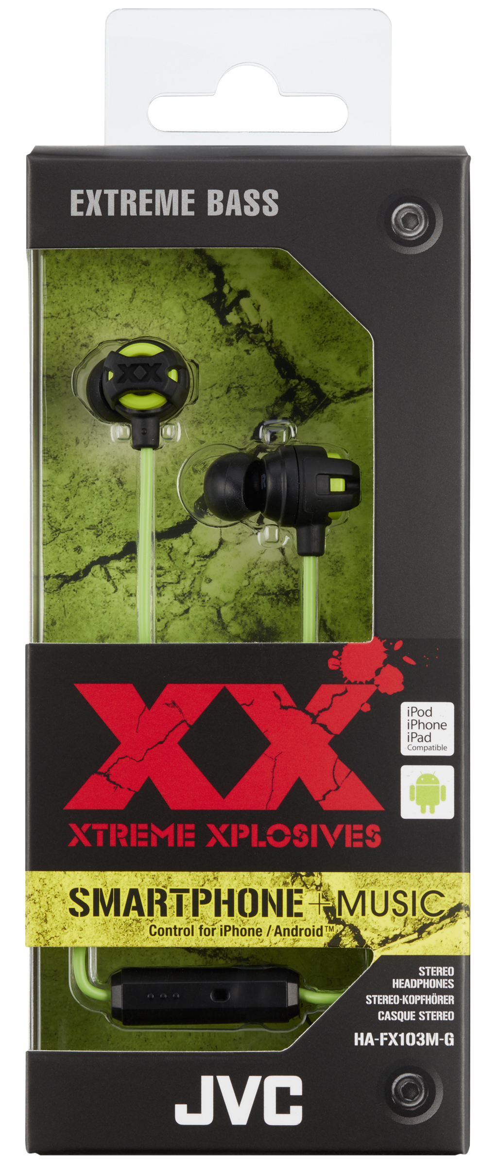 JVC HA-FX103M-G-E XTREME XPLOSIVES series headphones – image 2