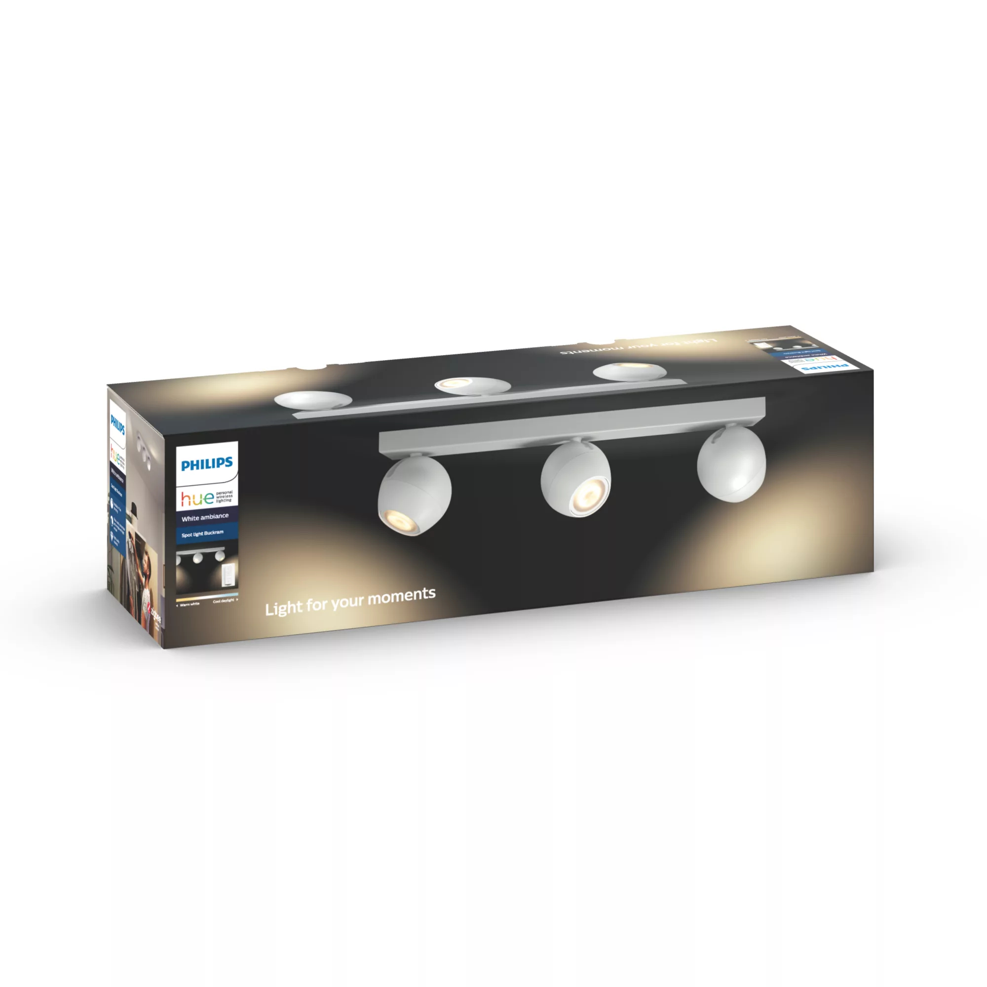 Philips by Signify Philips Hue White ambience Buckram triple spotlight – image 4