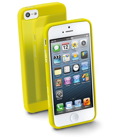 Cellularline GUMMYSLIMIPHONE5Y mobile phone case Cover Yellow – image 1