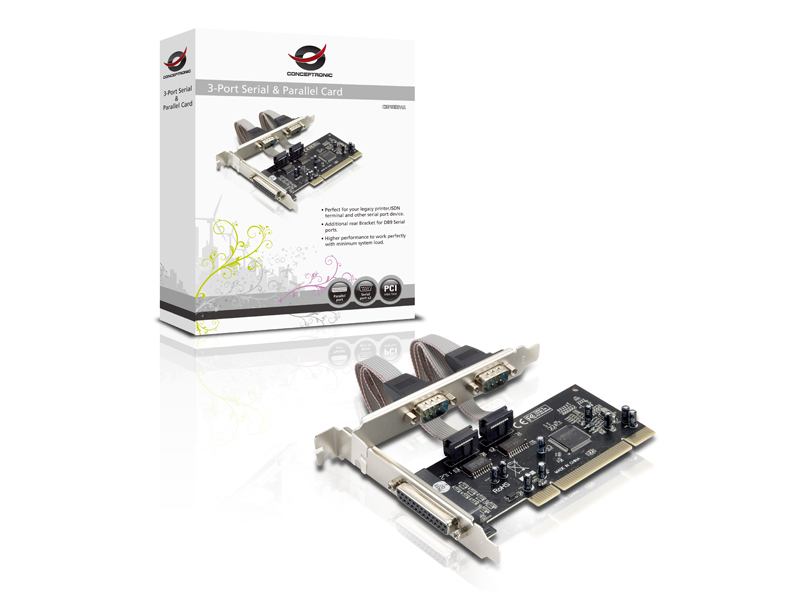 Conceptronic PCI Card 1-Port Parallel & 2-Port Serial – image 6