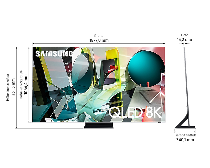 Samsung GQ85Q950T 2.16 m (85") 8K Ultra HD Smart TV Wi-Fi Black, Stainless steel – image 5