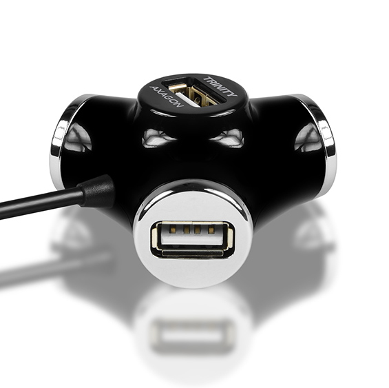 Axagon HUE-X3B interface hub USB 2.0 480 Mbit/s Black – image 3
