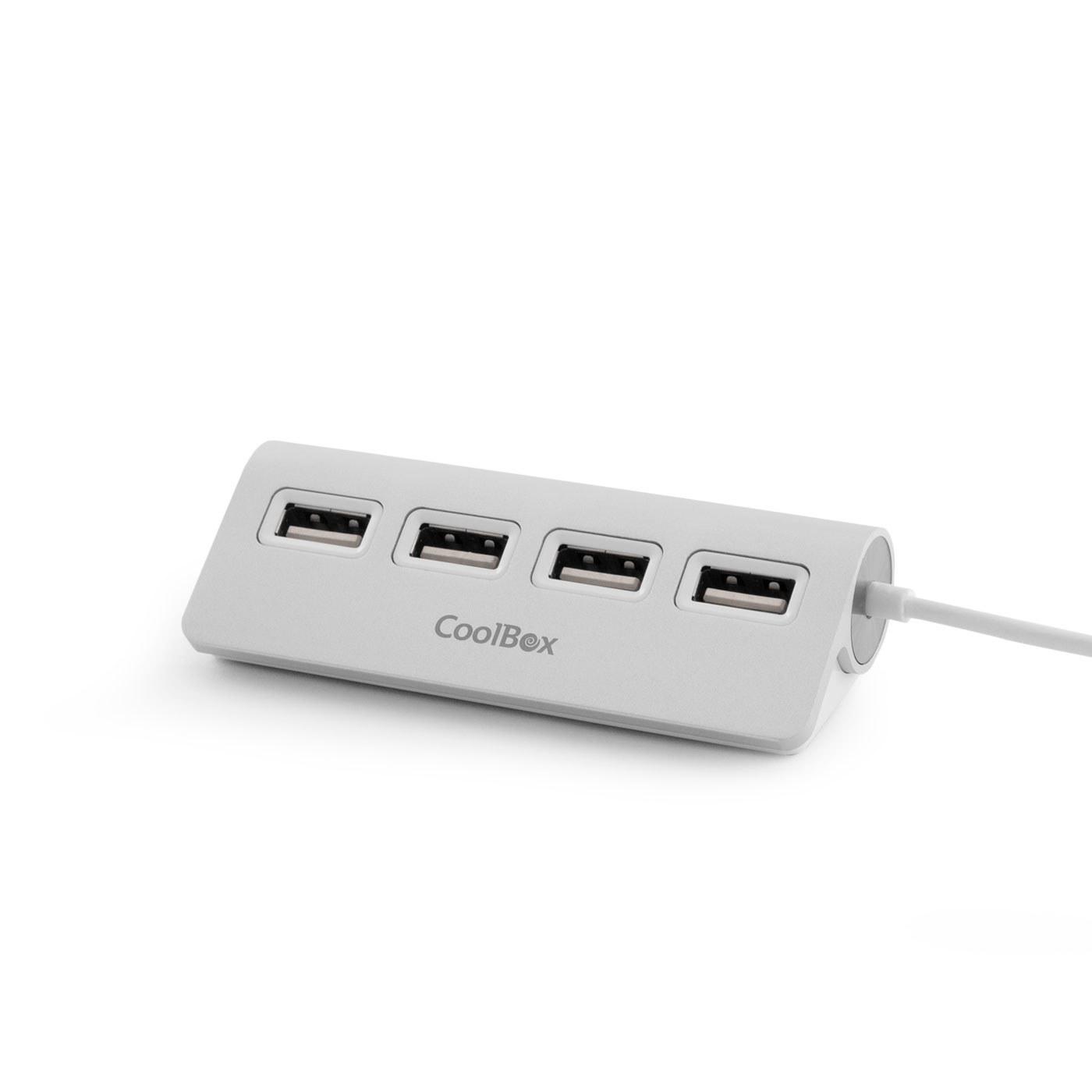 CoolBox HUBCOO4ALU2 interface hub USB 2.0 480 Mbit/s Silver