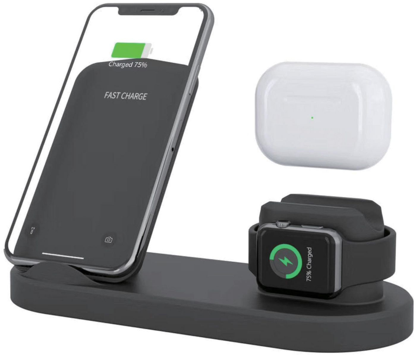 eSTUFF ES638006 mobile device charger Headset Black DC Wireless charging Indoor – image 6