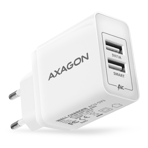 Axagon ACU-5V3 mobile device charger Universal White AC Fast charging Indoor – image 1