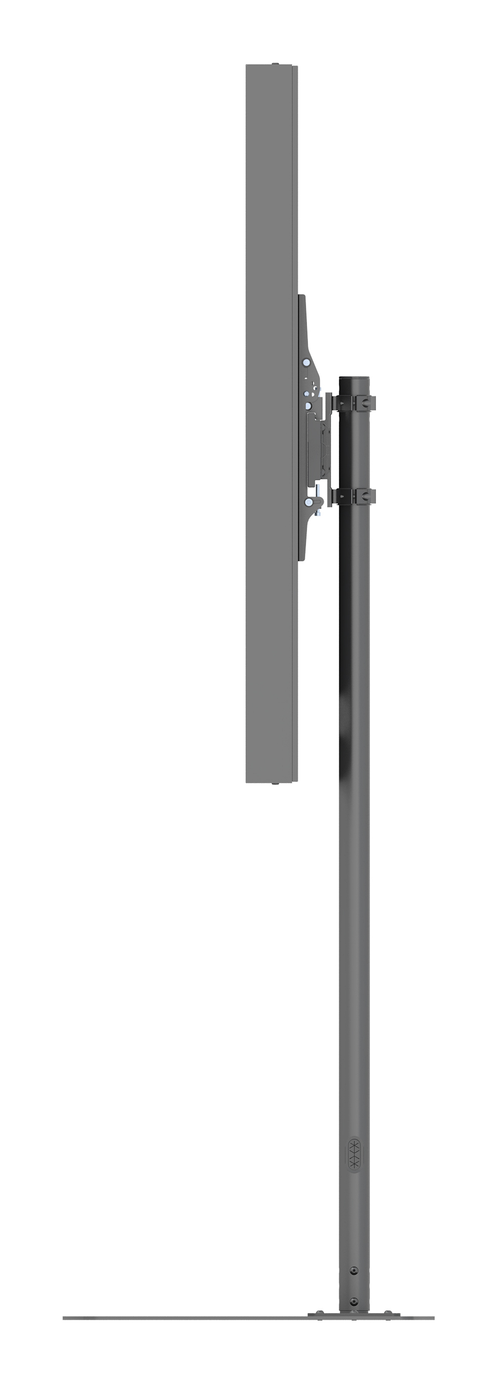 صورة حامل أرضي Multibrackets M Pro Series 49" بعمود واحد - فولاذ أسود