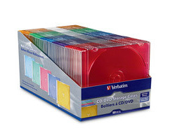 Cajas Delgadas Verbatim Almacenamiento para CD/DVD 5 Colores 94178 - 94178