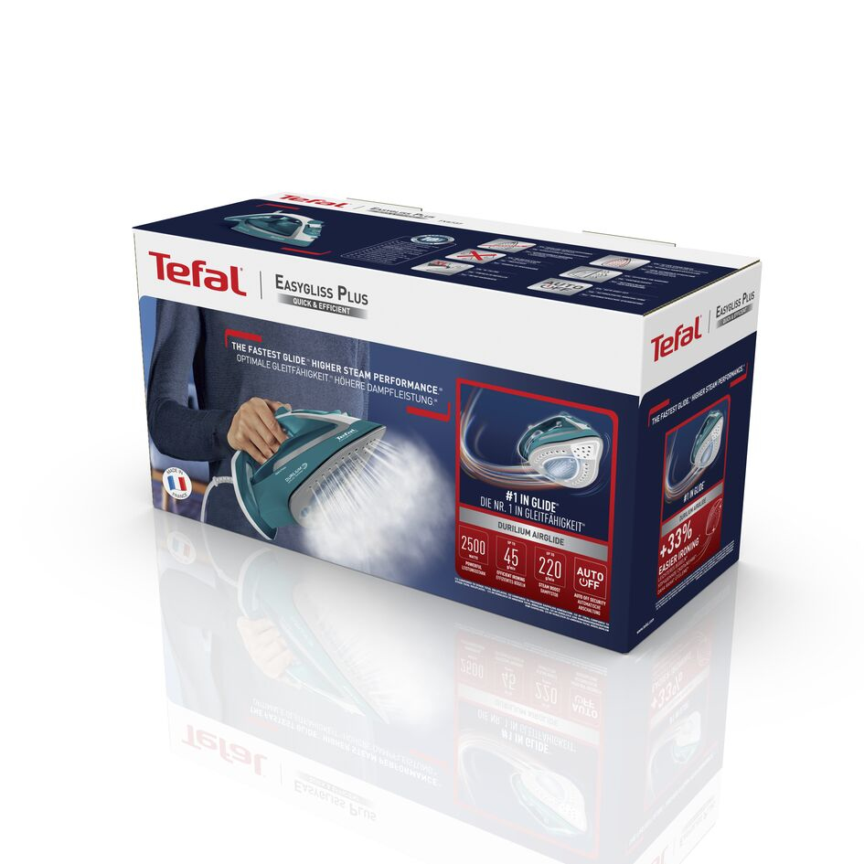 Tefal EasyGliss Plus FV5737 Dry & Steam iron Durilium soleplate – image 4