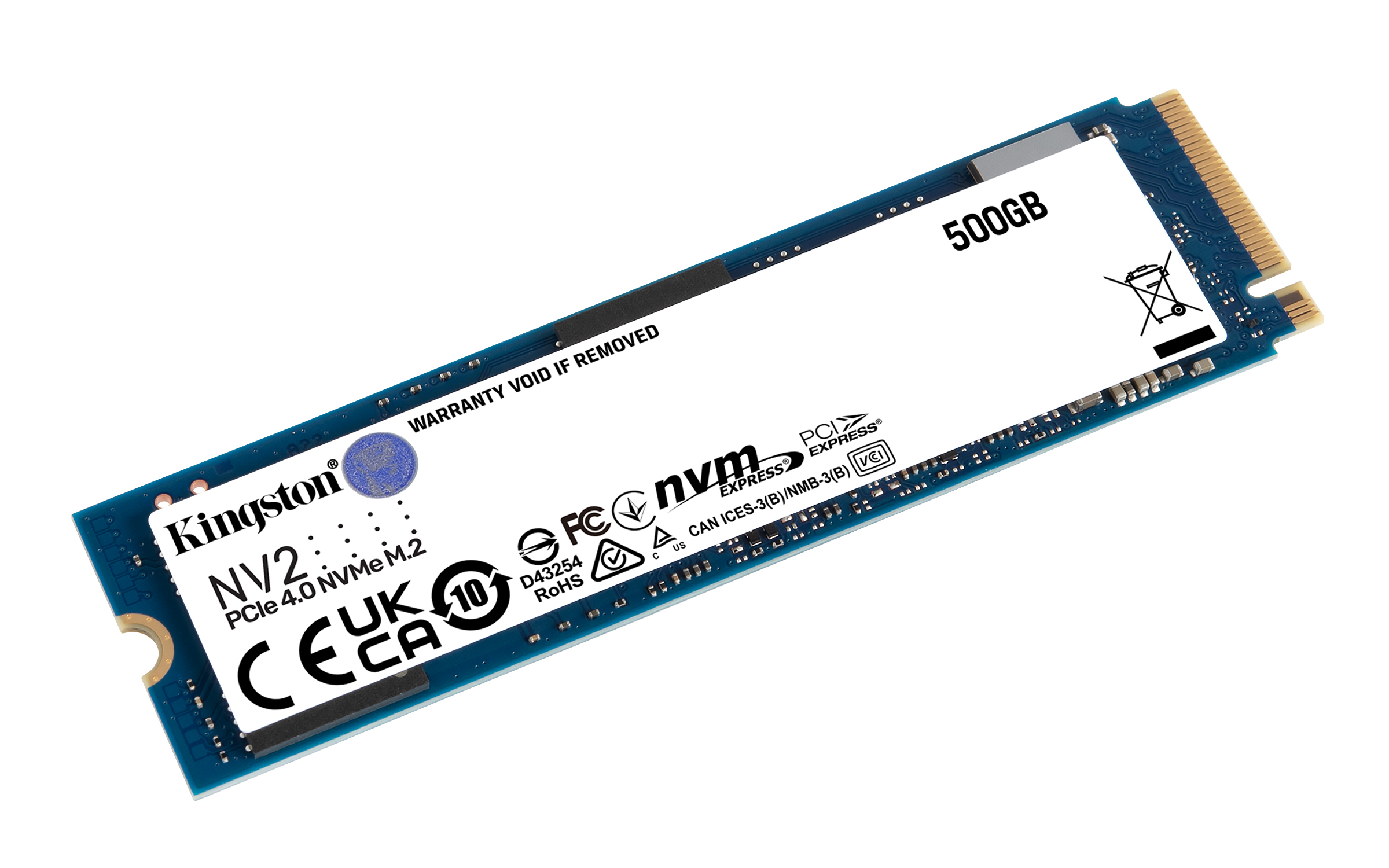 Unidad de Estado Sólido Kingston NV2 de 500 GB, M.2 NVMe PCIe 4.0. KT-SNV2S/500G Unidad de Estado Sólido Kingston NV2 de 500 GB, M.2 NVMe PCIe 4.0. KT-SNV2S/500G