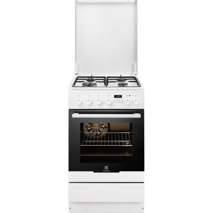 Electrolux EKK54500OW Freestanding cooker Electric Gas Black, White