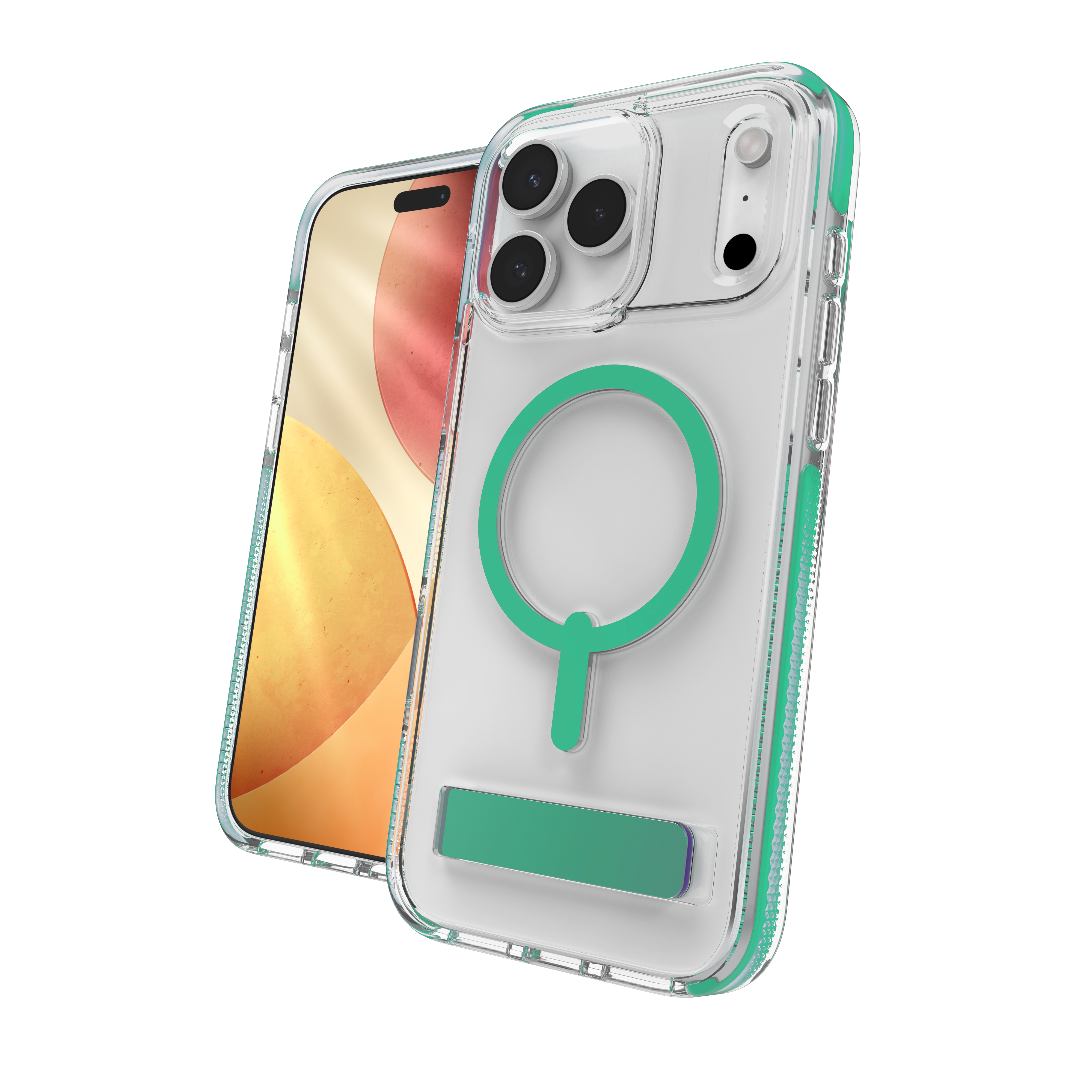ZAGG Santa Cruz Snap Kickstand coque de protection pour téléphones portables 17,5 cm (6.9") Housse Vert, Transparent