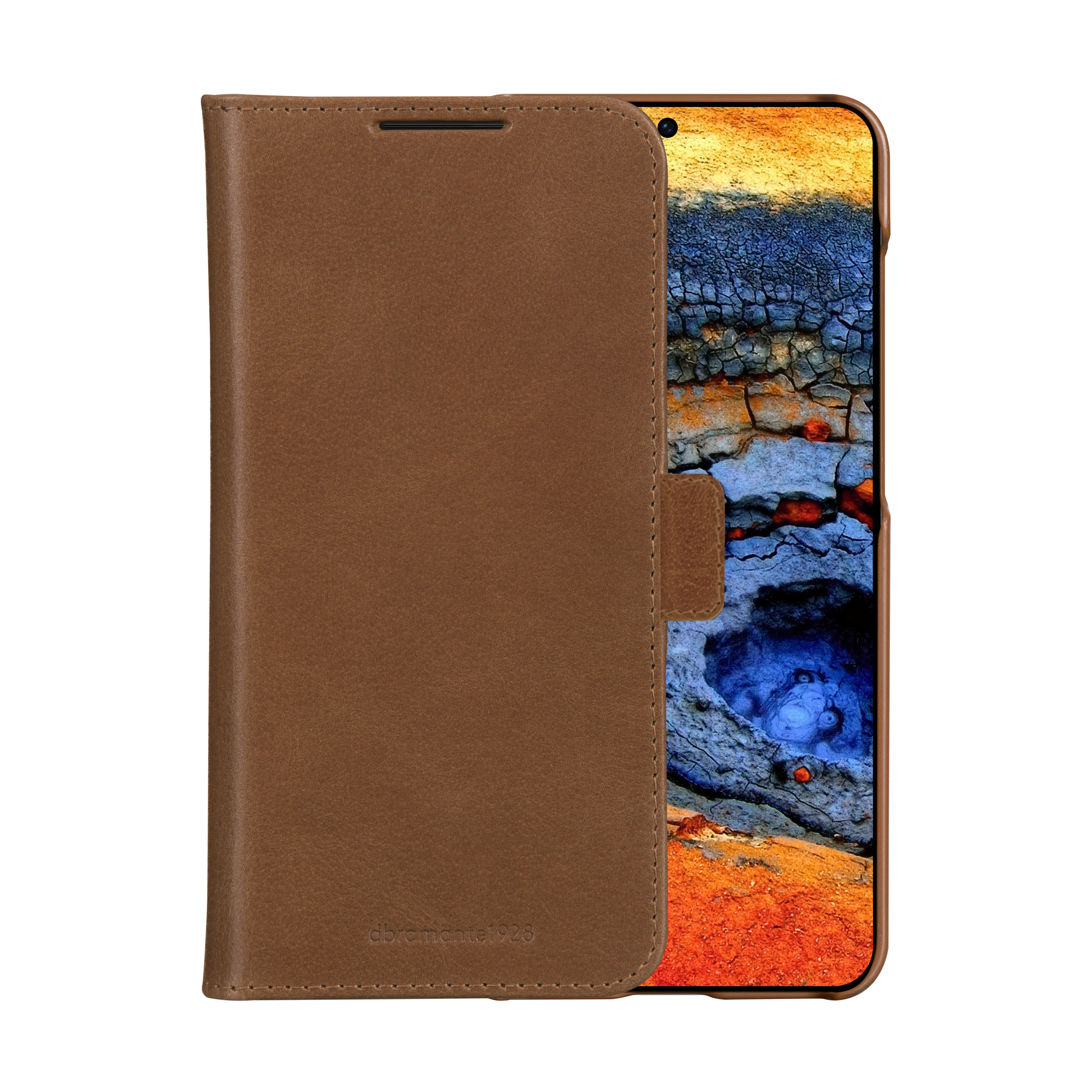 dbramante1928 Lynge - Flip cover for mobile phone - full-grain leather - tan - for Samsung Galaxy S25+