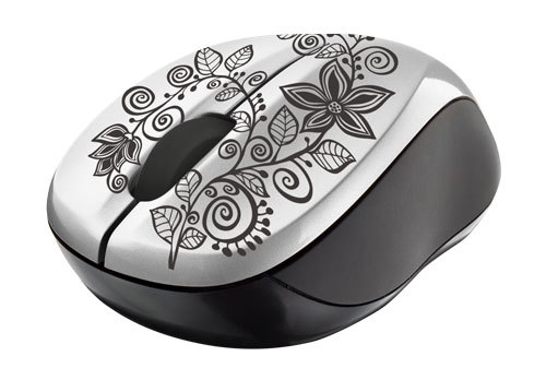 Trust Vivy Wireless Mini Mouse - White Flowers