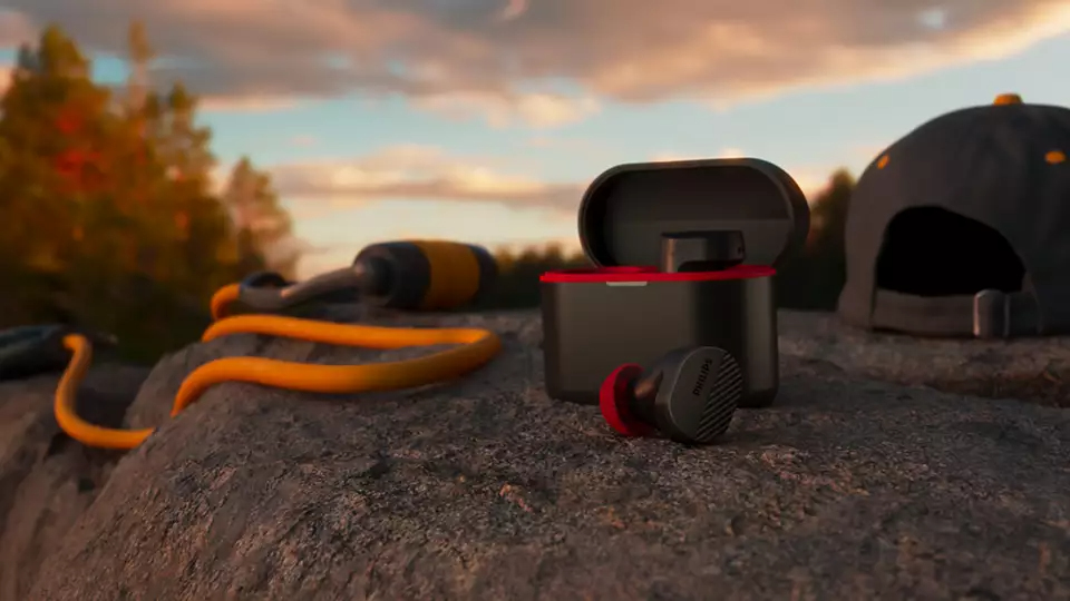 Philips TAA5508BK/00 headphones/headset True Wireless Stereo (TWS) In-ear Calls/Music Bluetooth Black, Red – image 2