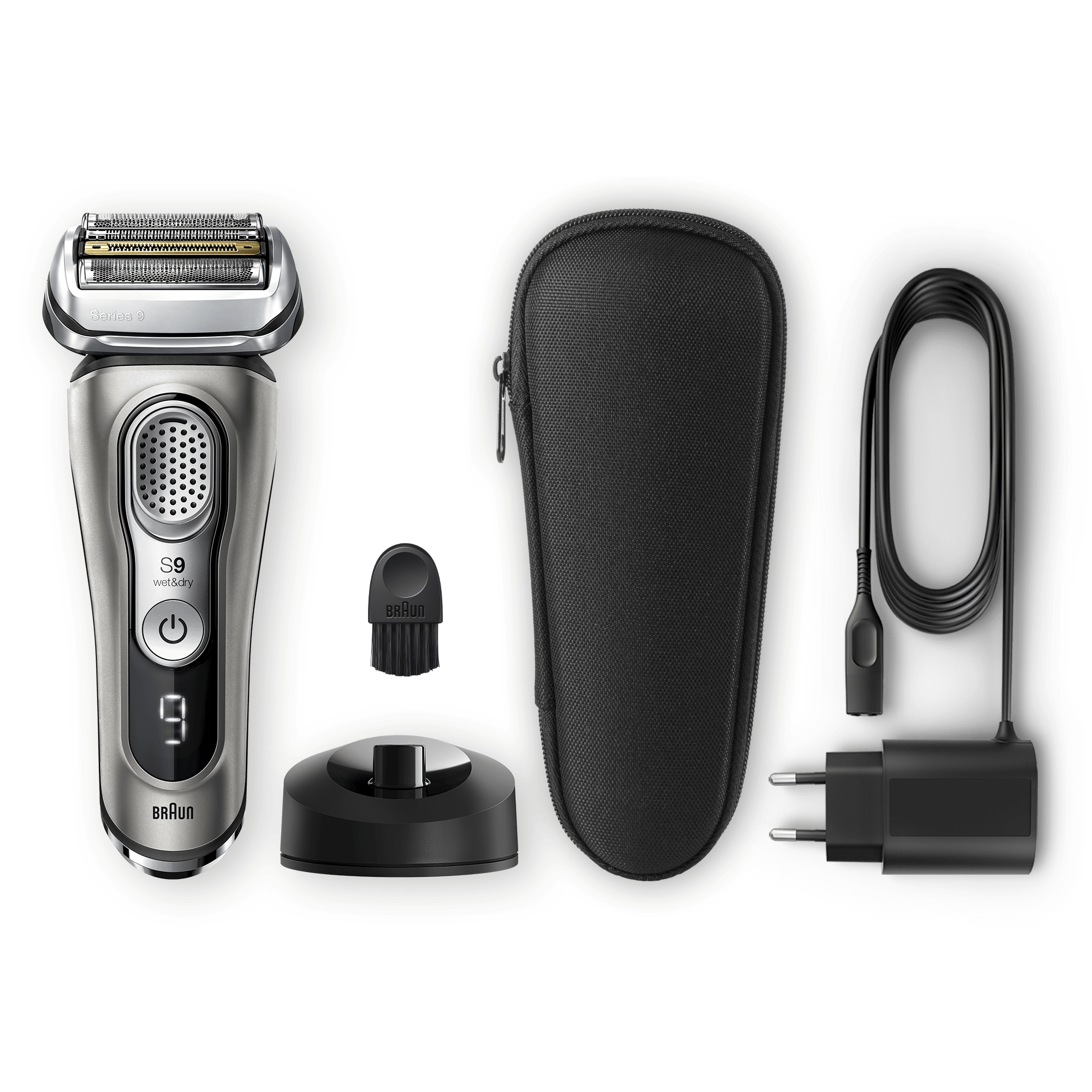 Braun Series 9 9345s Latest Generation Electric Shaver, Charging Stand, Fabric Case, Graphite – image 8