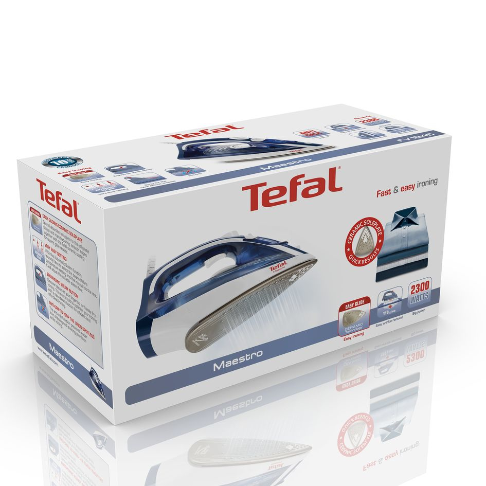 Tefal Maestro 2 FV1845E0 Dry & Steam iron CeramicGlide soleplate – image 6